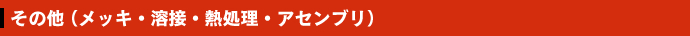 その他（メッキ・溶接・熱処理・アセンブリ）